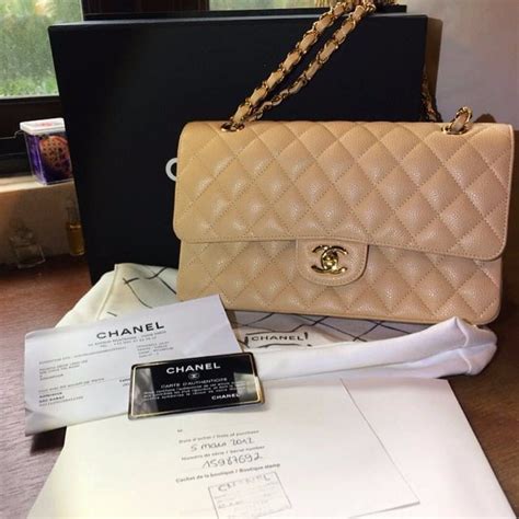 chanel classic flap beige|authentic Chanel classic flap bag.